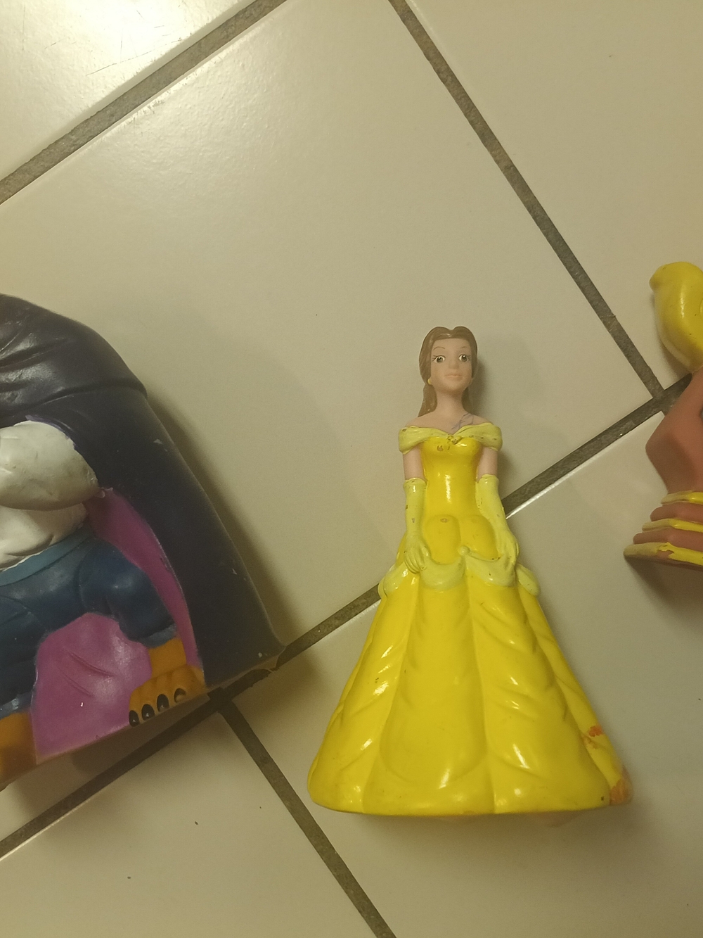 Disney 3-piece Large Figurine Beauty And The Beast Set COLLECTORS VINTAGE!!!